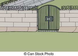 Gate Closed Clip Art Vector And Illustration  563 Gate Closed Clipart