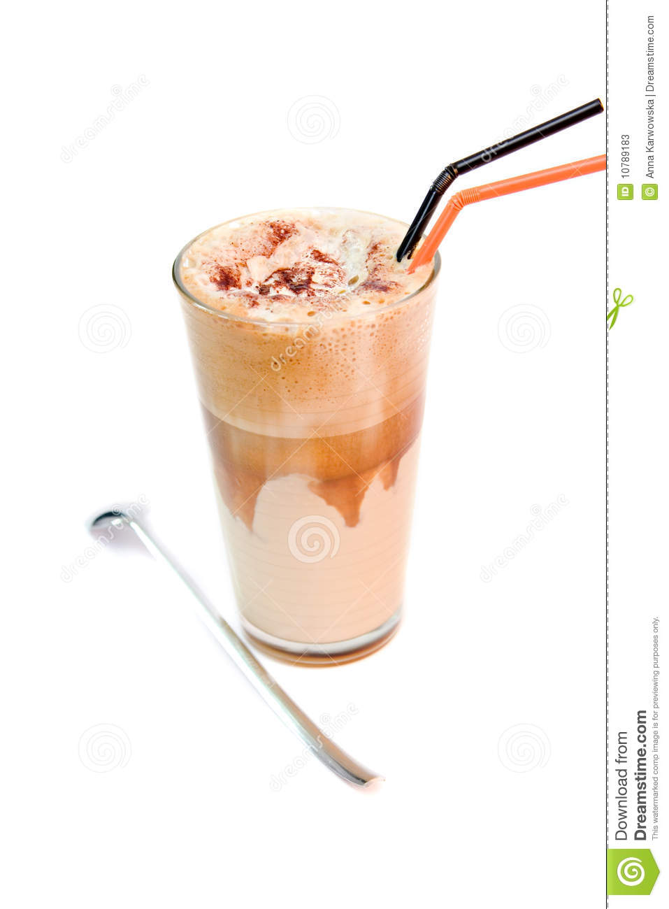 Greek Cold Coffee   Frappe Isolated On White 