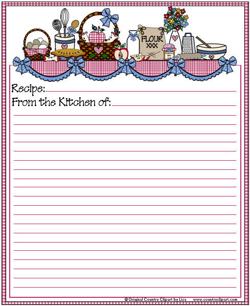 Recipe Cards Shopping Lists Gift Tags And To Do Lists To Print Out