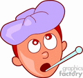 Royalty Free Man Sick With The Flu Clipart Image Picture Art   154876