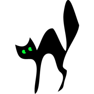 Scared Black Cat Clipart Halloween Clip Art Scared