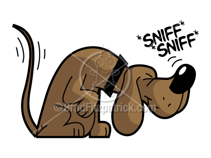 Sniffing Dog Clip Art   Sniffing Dog Graphics   Clipart Sniffing Dog