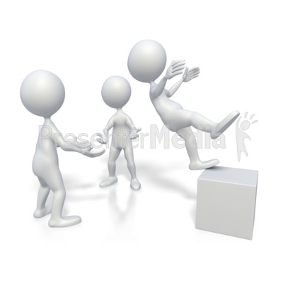 Stick Figure Trust Fall   3d Figures   Great Clipart For Presentations    