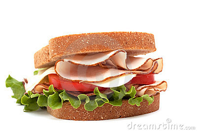 Turkey Sandwich On Wheat Bread Royalty Free Stock Photos   Image    