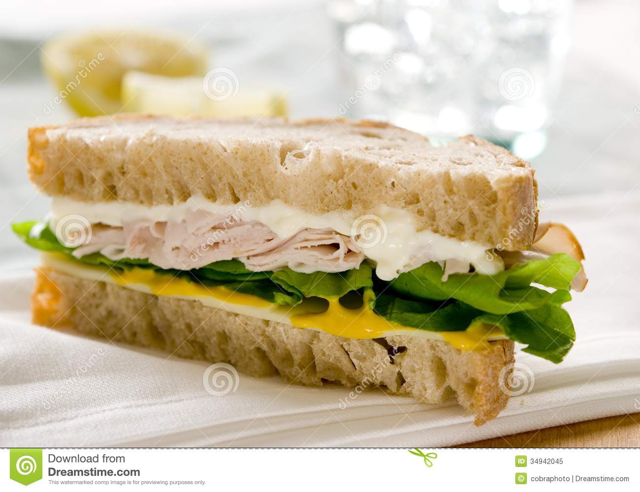 Turkey Sandwich Royalty Free Stock Photo   Image  34942045