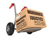 Warehouse Logistics   Cardboard Box On Hand Truck