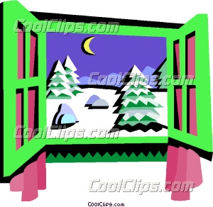 Window Frame Winter Scene   Vector Clip Art   Coolclips Com