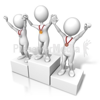Winners Raising Hands   Sports And Recreation   Great Clipart For