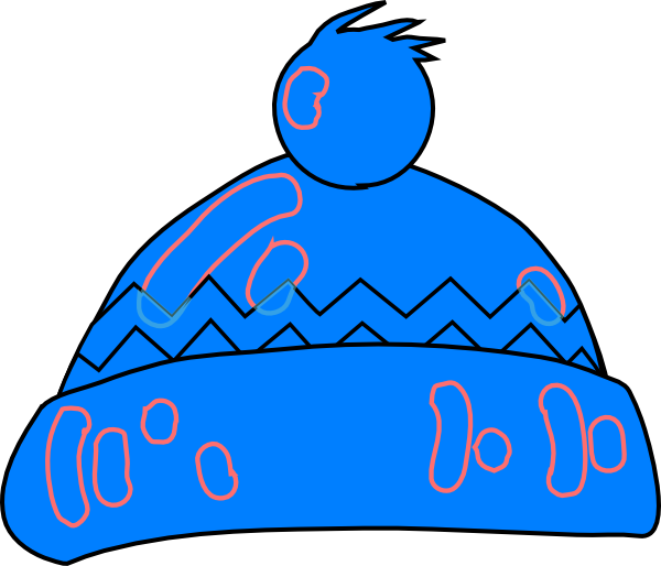 Winter Hat Blue Clip Art   Cartoon   Download Vector Clip Art Online