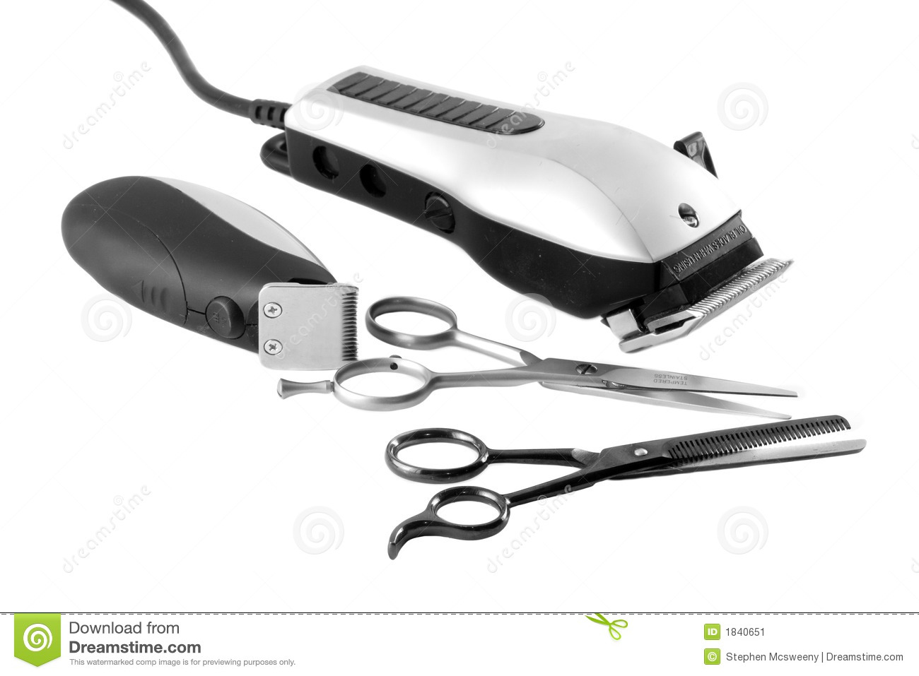 Assorted Barbershop Grooming Toolsthinning Scissors And Razors