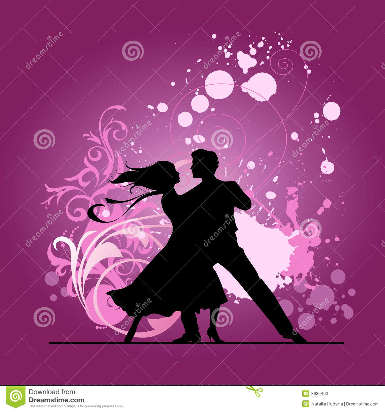 Ballroom Dancers  All Elements And Textures Are Individual Objects
