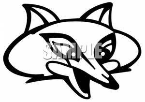 Black And White Clipart Picture Of A Fox