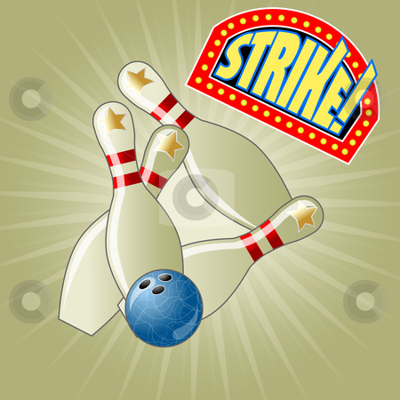 Bowling Strike Stock Vector Clipart Success    By Jaka Verbic Miklic