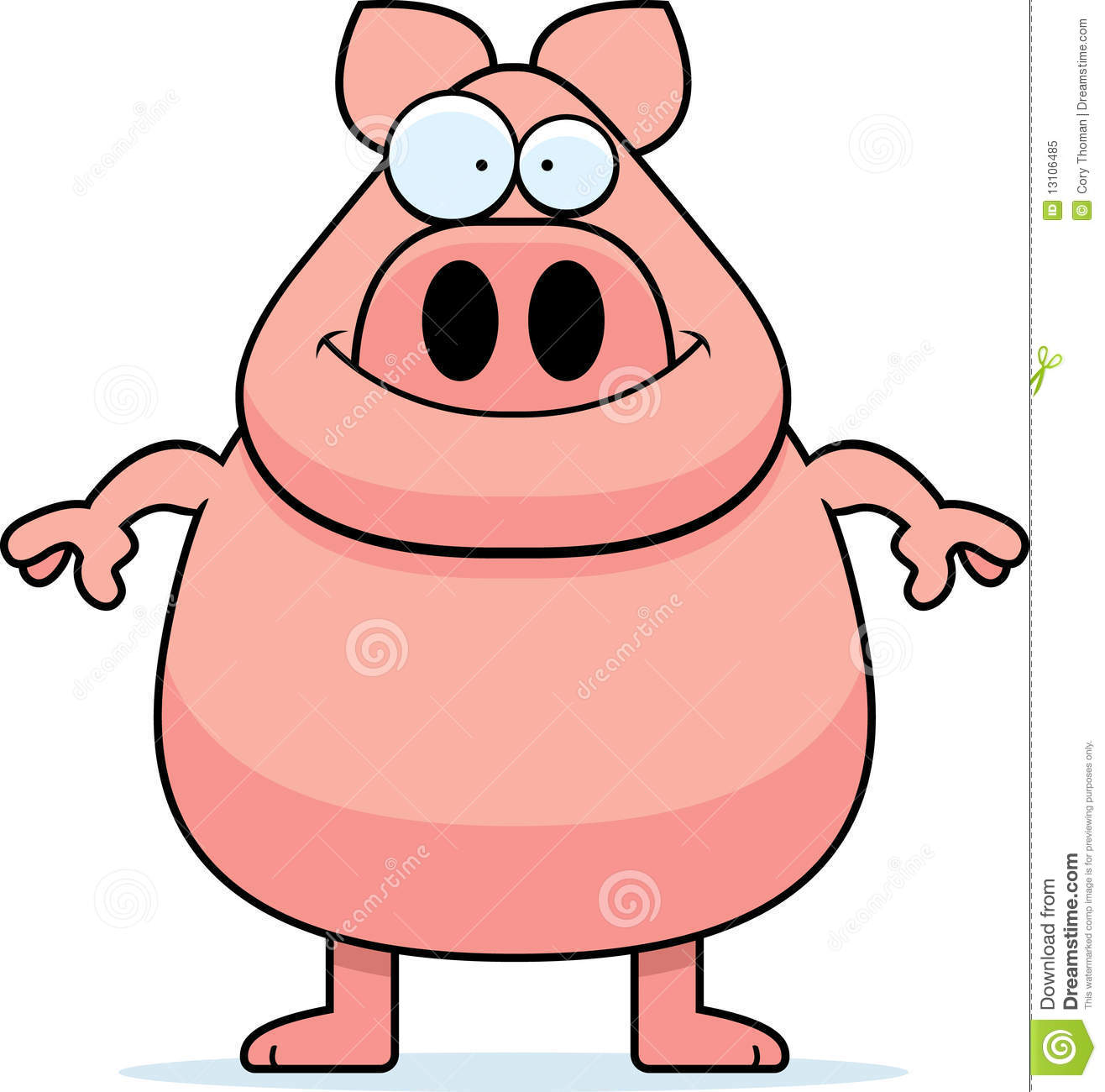 Cartoon Pig Standing Up Clipart   Free Clip Art Images