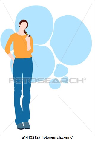 Casual Dress Woman Jean Standing Fashion Hair Computer Graphic    