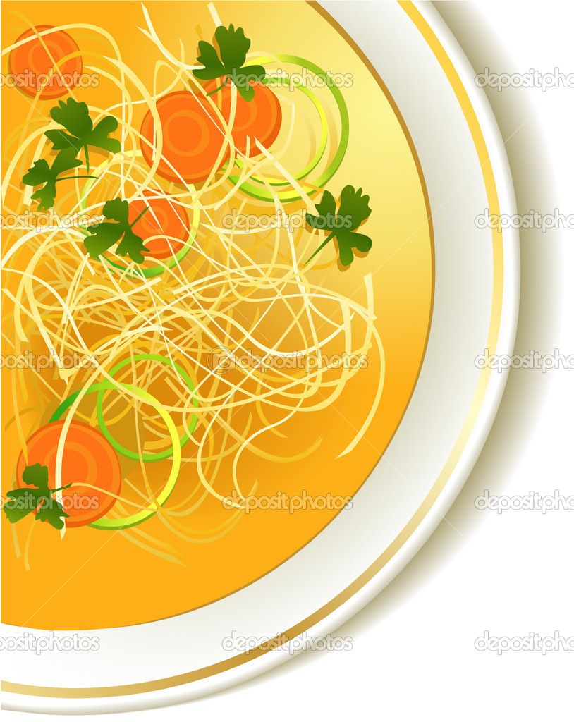 Chicken Noodle Soup   Stock Vector   Agnieszka  21705657