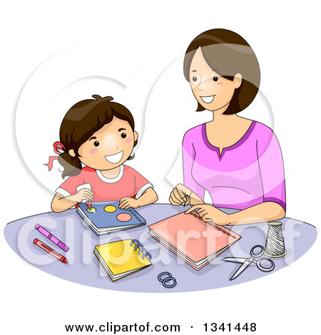 Clipart Of A Caucasian Son And Parents Burying A Time Capsule In Their