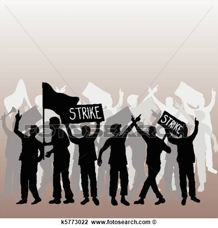 Clipart   Workers Strike  Fotosearch   Search Clip Art Illustration