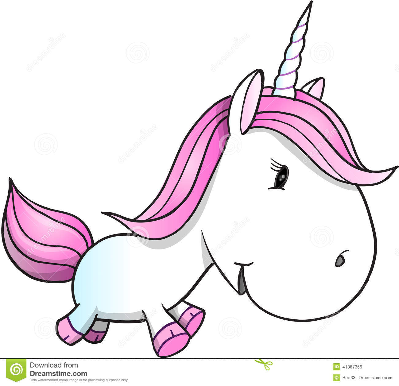 Cute Unicorn Pony Vector Illustration Stock Vector   Image  41367366