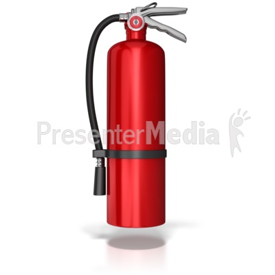 Hanging Fire Extinguisher Presentation Clipart