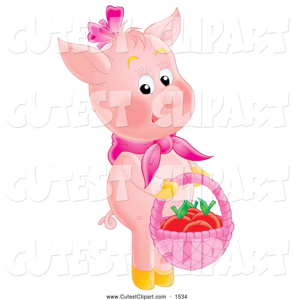 Home   Pink Pig With A Curly Tail Standing In Profile By Alex Bannykh