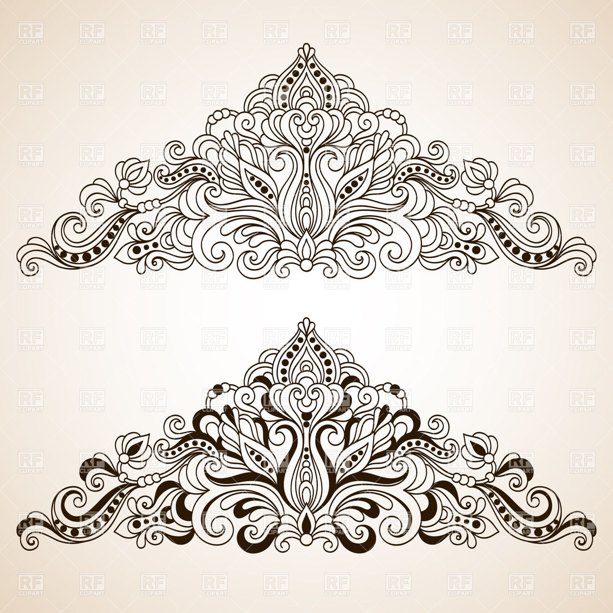 Ornate Border Elements 29377 Download Royalty Free Vector Clipart