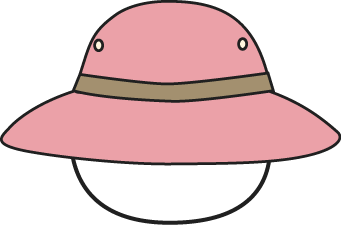 Pink Safari Hat Clip Art   Pink Safari Hat With Brown Trim Around The