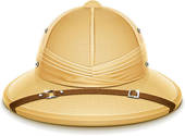 Pith Helmet Hat For Safari   Royalty Free Clip Art