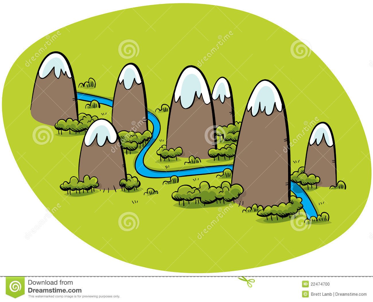 Rivers And Mountains Clipart