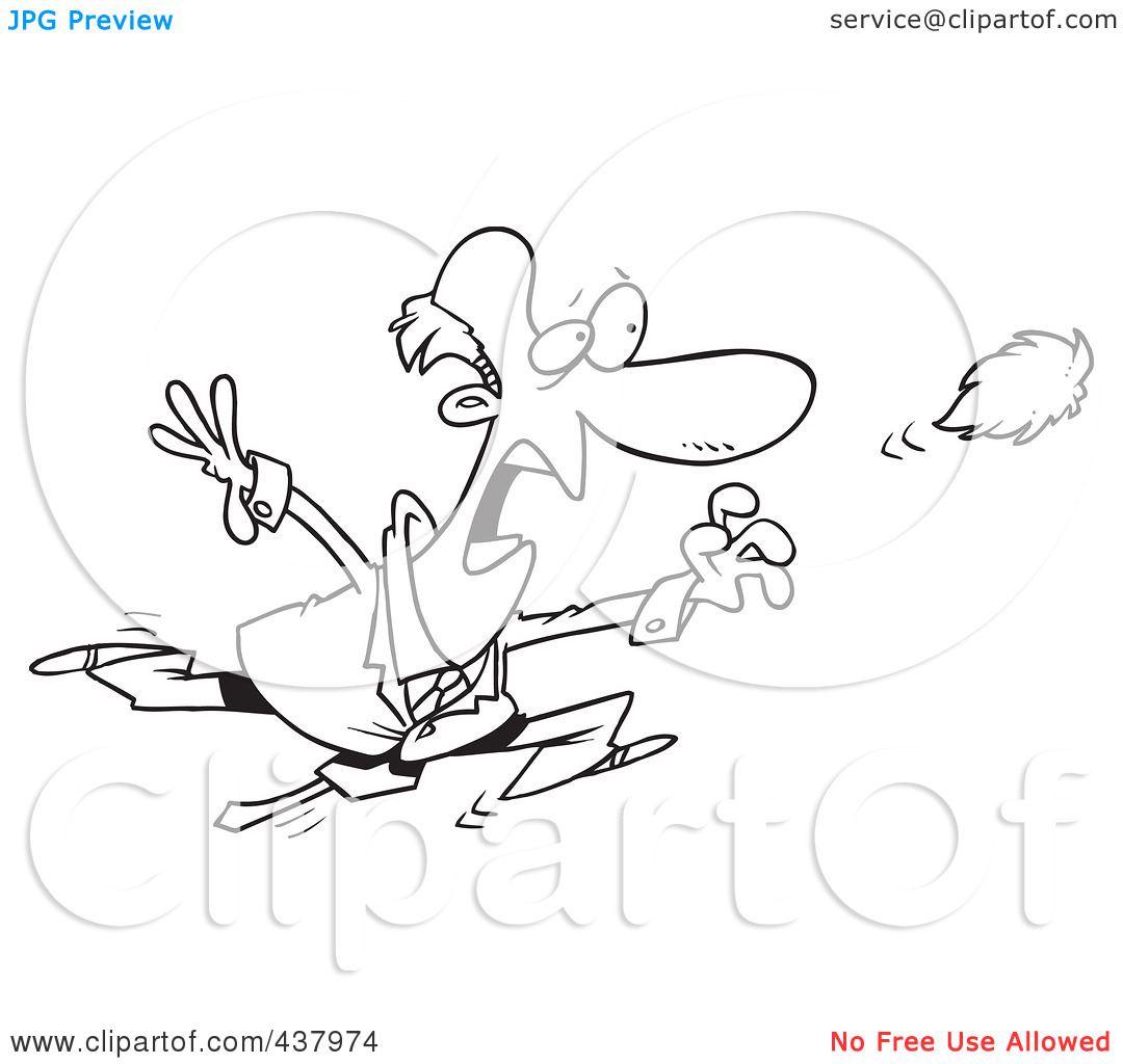 Royalty Free  Rf  Clip Art Illustration Of A Black And White Outline