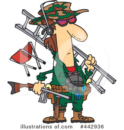 Royalty Free  Rf  Hunter Clipart Illustration By Ron Leishman   Stock
