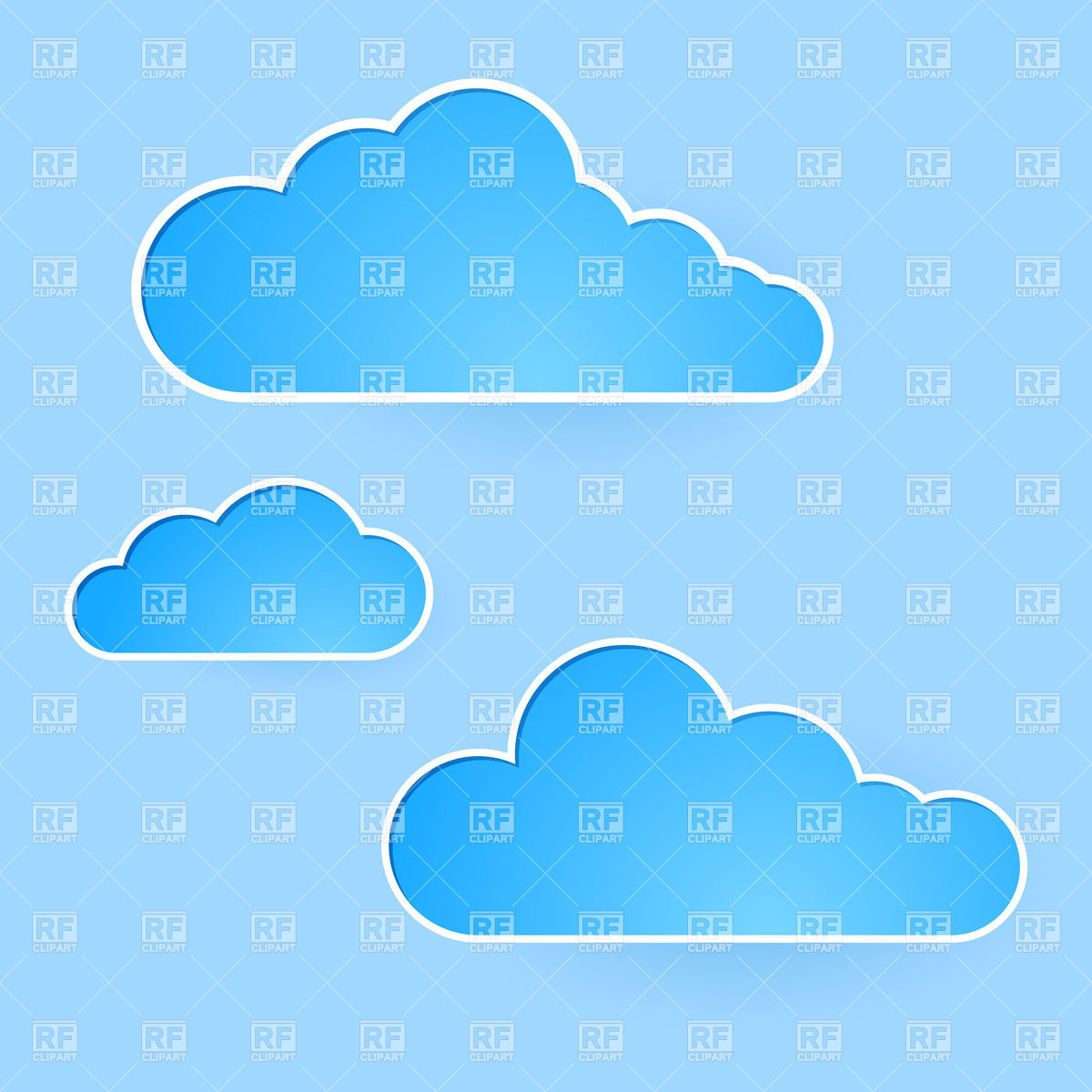 Sky With Simple Clouds Download Royalty Free Vector Clipart  Eps