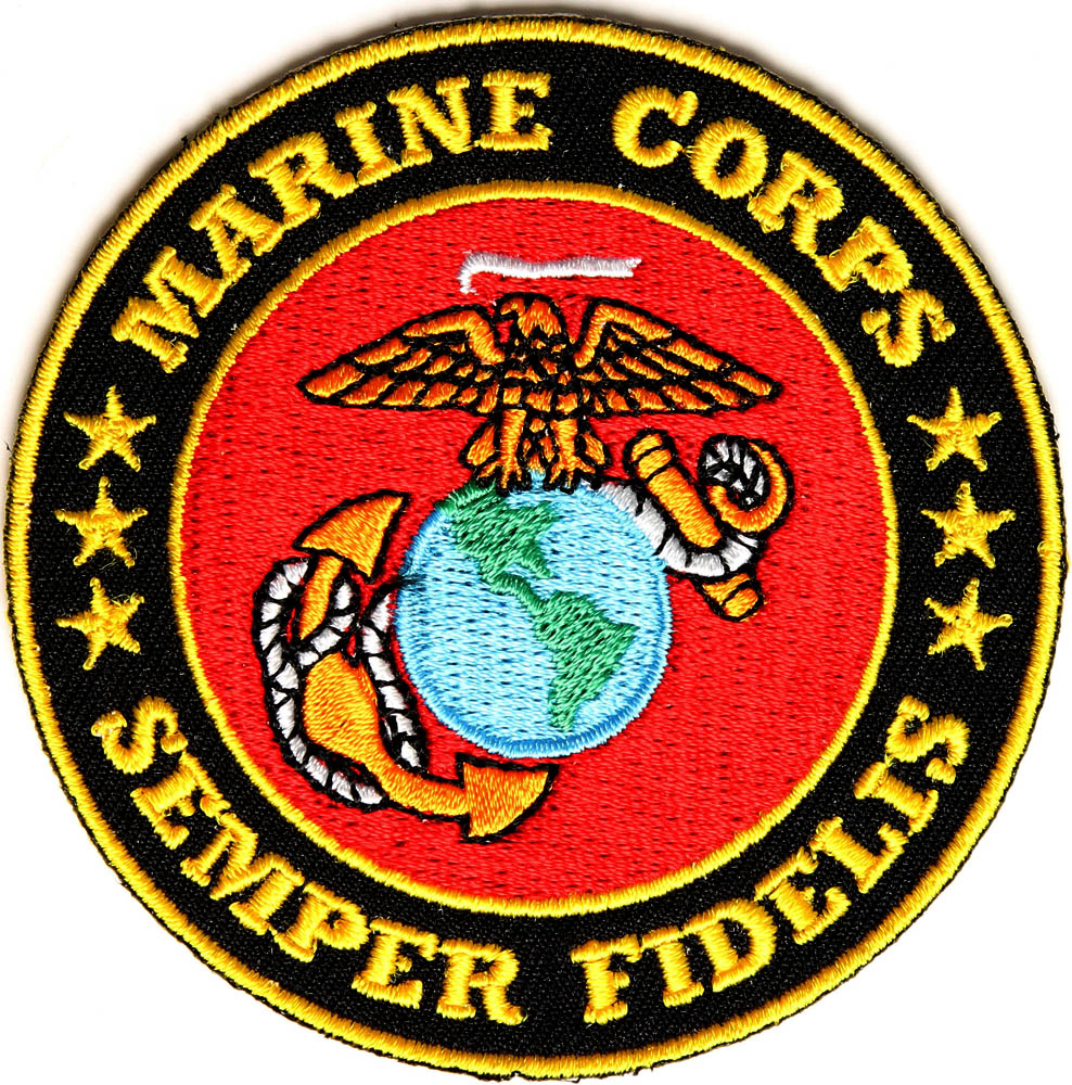 Us Marines Eagle Globe Anchor Emblem 3 Inch Iron On Patch