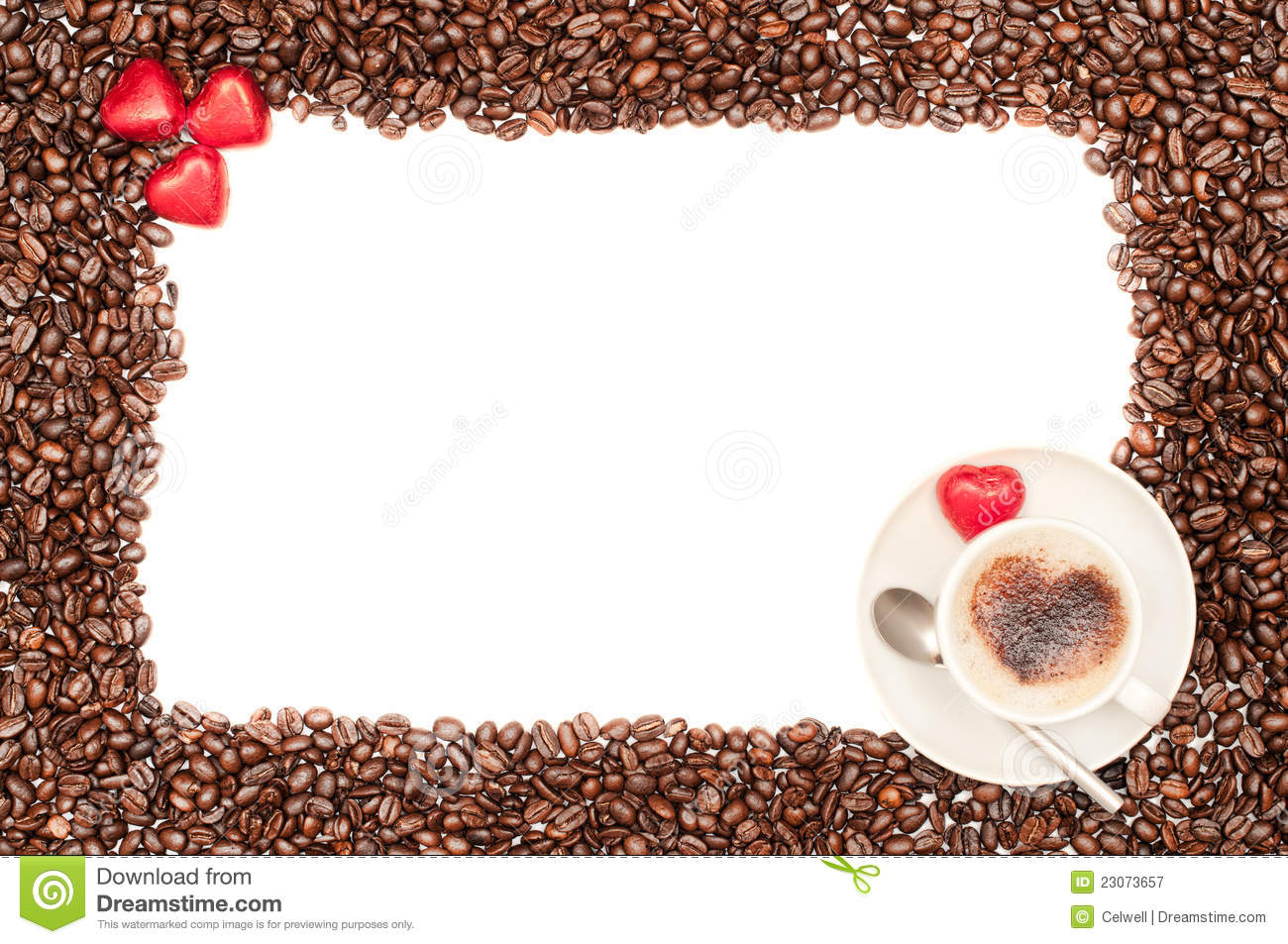 Valentine Coffee Border Royalty Free Stock Photography   Image    