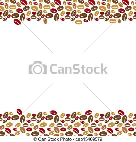 Vectors Illustration Of The Coffee Beans Border   The Border Made Out