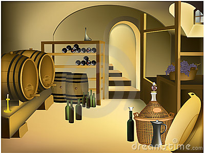 Wine Cellar Royalty Free Stock Image   Image  12007566