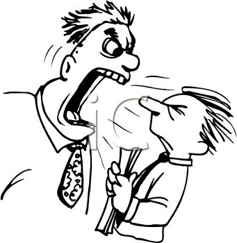 0511 0905 2605 2038 Teacher Yelling At A Student Clipart Image