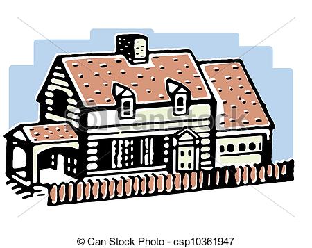 An Illustration Of A Small Bungalow Home Csp10361947   Search Clip Art