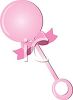 Baby Girl Booties Clipart Pink Baby Girl Rattle Toy