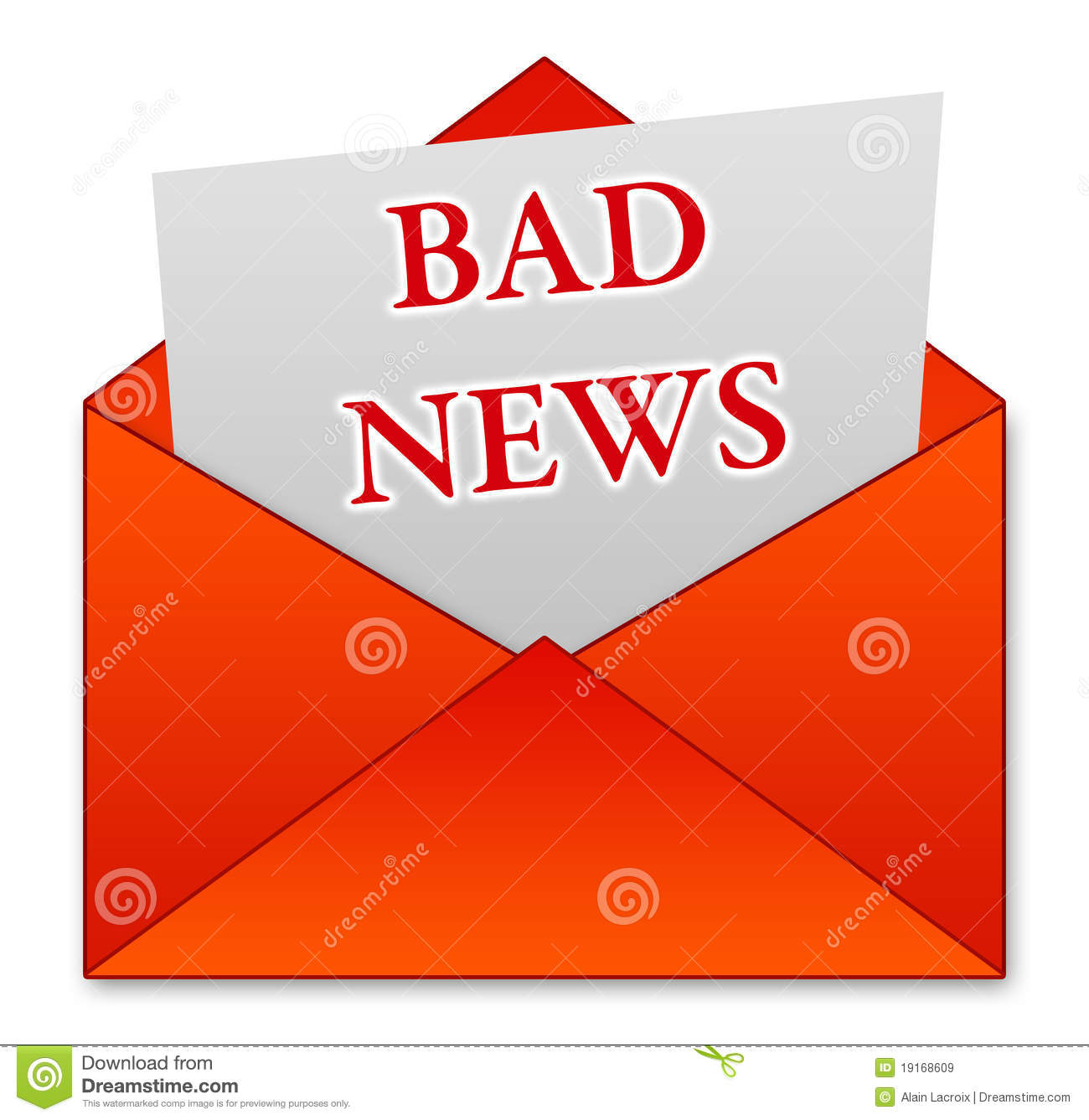 Bad News Royalty Free Stock Images   Image  19168609