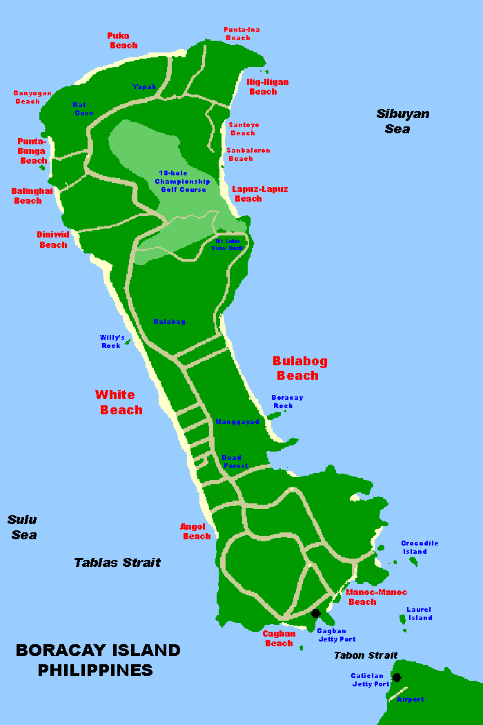Boracay Island Philippines Map