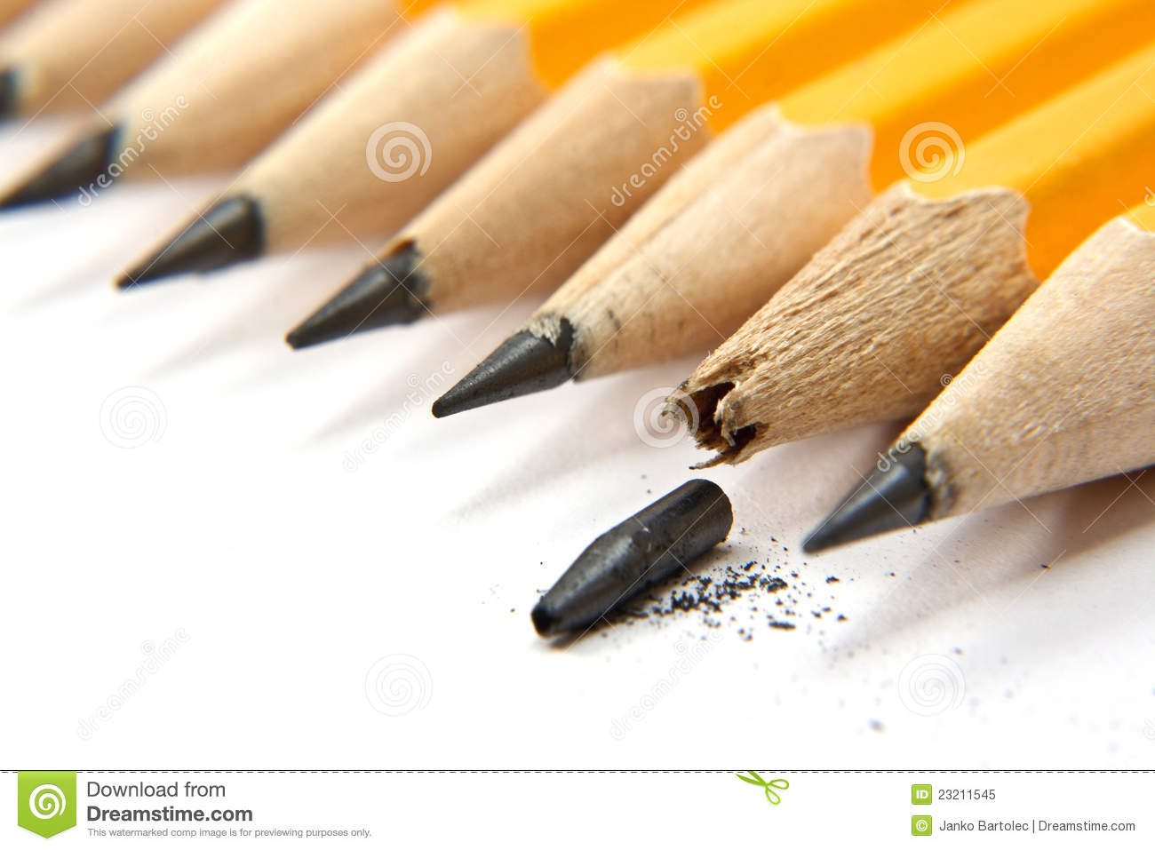 Broken Pencil Tip Clip Art Row Of Pencils And One Broken