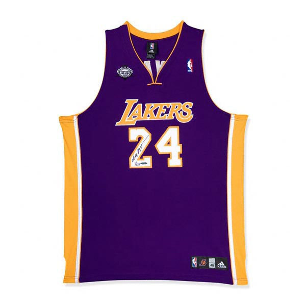 Bryant Los Angeles Lakers Away Purple Autographed Jersey With Clipart
