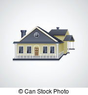 Bungalow House   Easy To Edit Vector Illustration Of Real