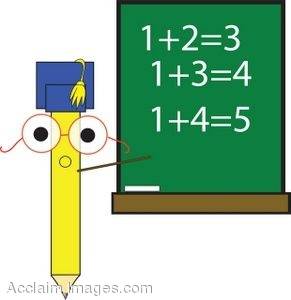 Clipart Illustration Of A Teacher Pencil Character Pointing To A