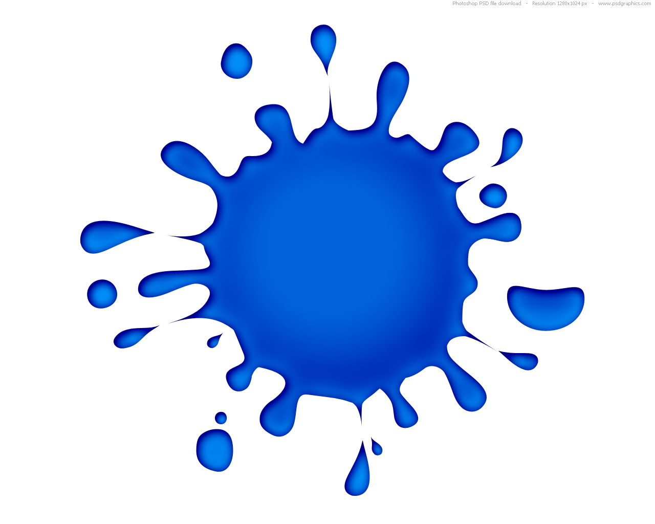 Cool Ink Splatter Blue Splash   Psdgraphics