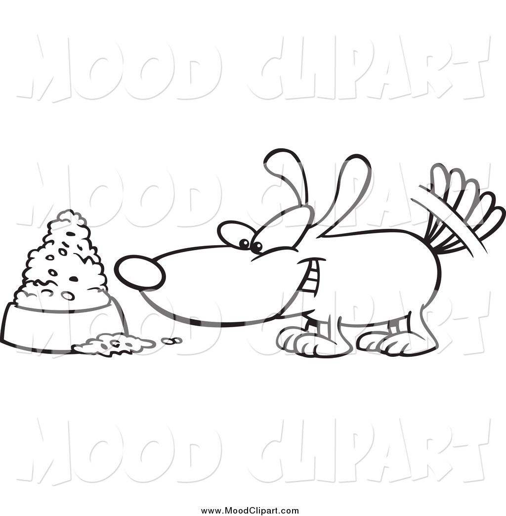 Dog Bowl Clipart Black And White Mood Clip Art Of A Black And