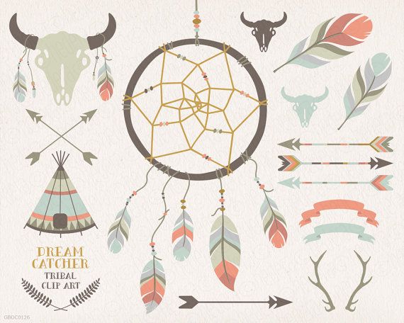 Dream Catcher Teepee Feathers Crossed Arrows By Grafikboutique  5 50