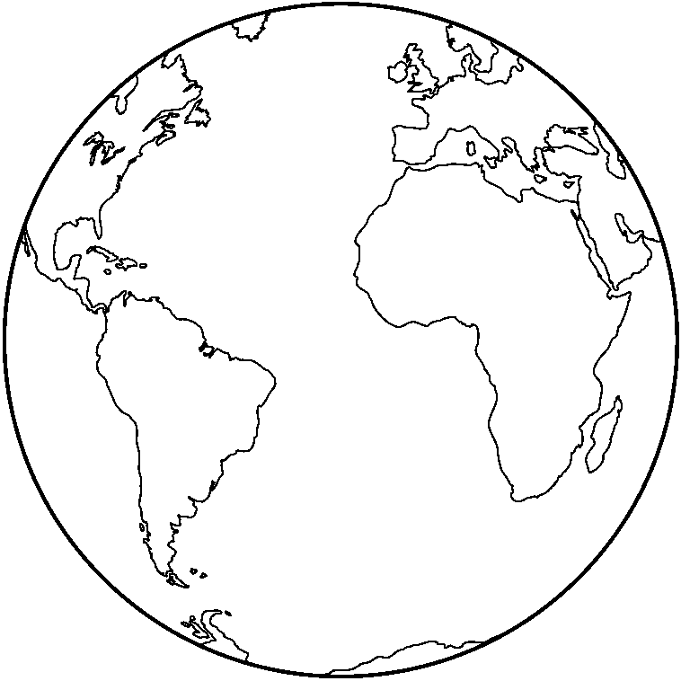 Globe Images Black And White   Clipart Best