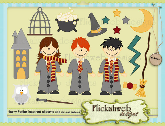 Harry Potter Clipart Inspired Commerical Use By Thedigiparty